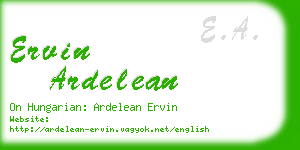 ervin ardelean business card